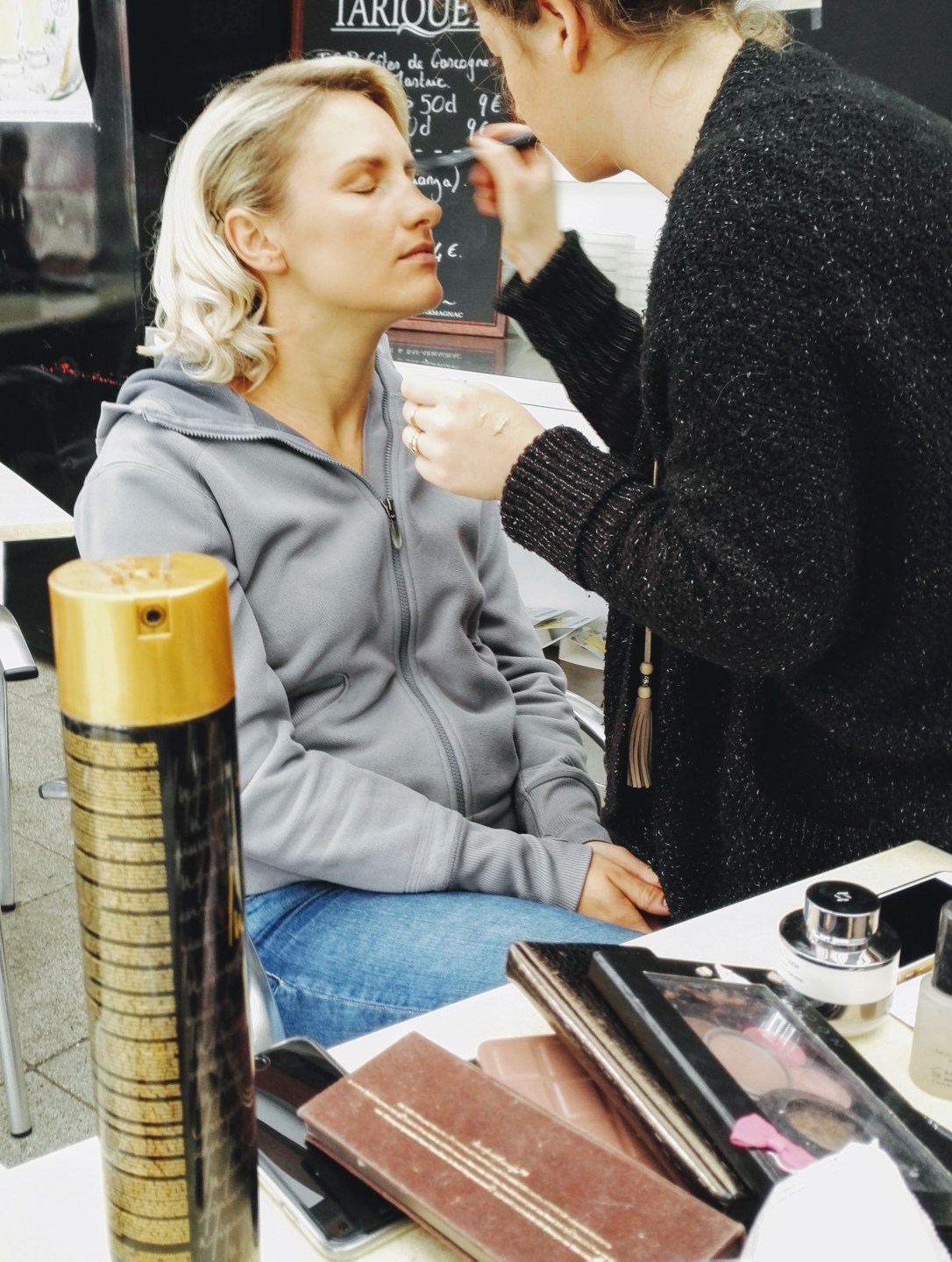 behind the scenes hair and make up