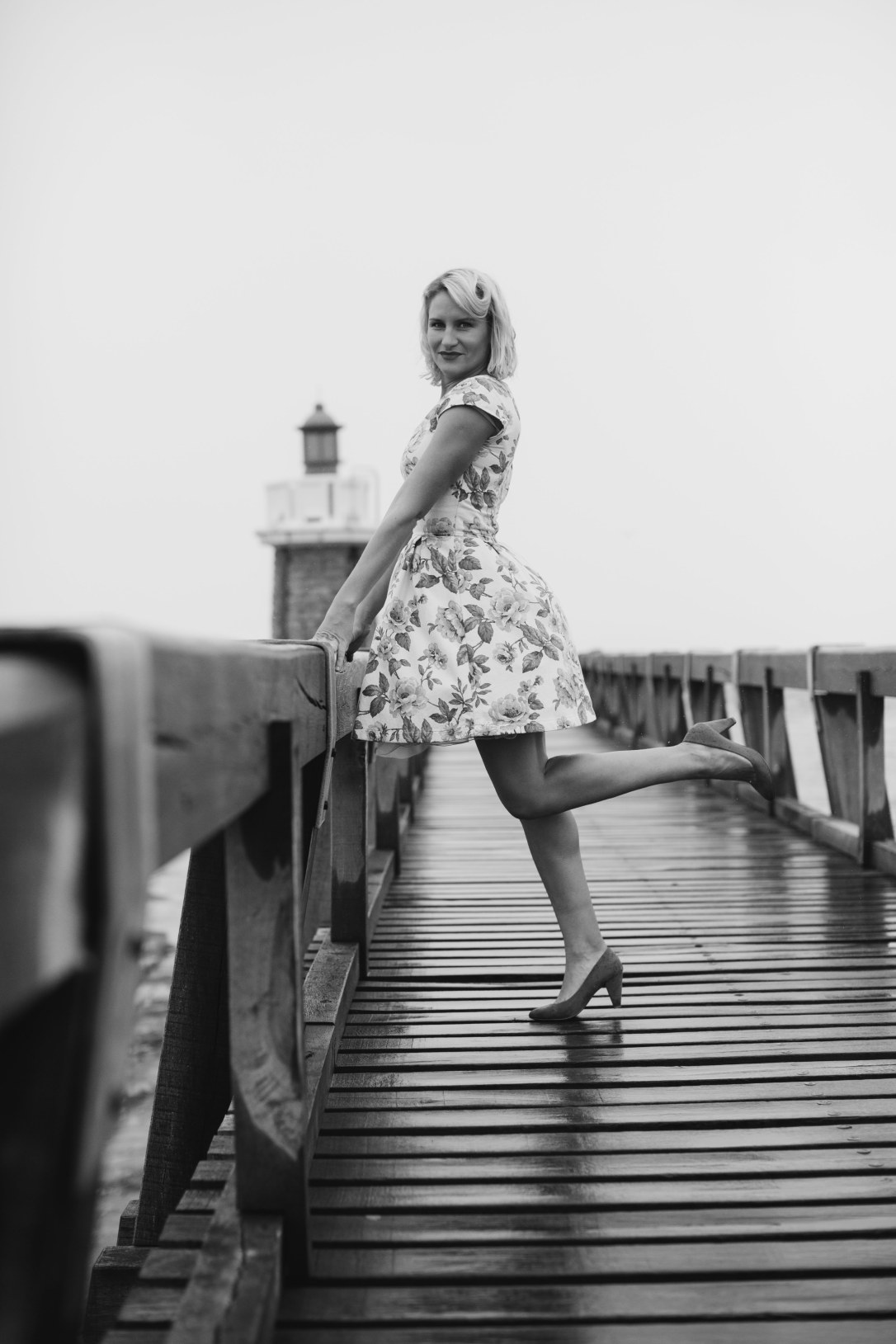 Retro style tea dress, fit and flare dress made to order. Magazine shoot